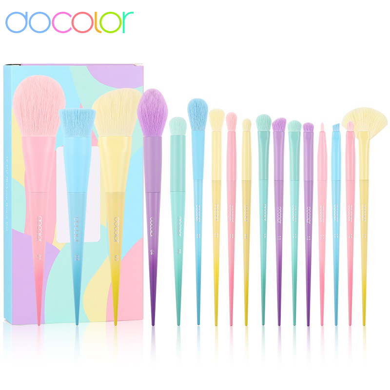 Best of Docolor Dreaming Makeup Brushes Set 17pcs Professional Synthetic Hair Powder Foundation Blush Eyeshadow Make Up Brush Maquiagem Reviews & Tips