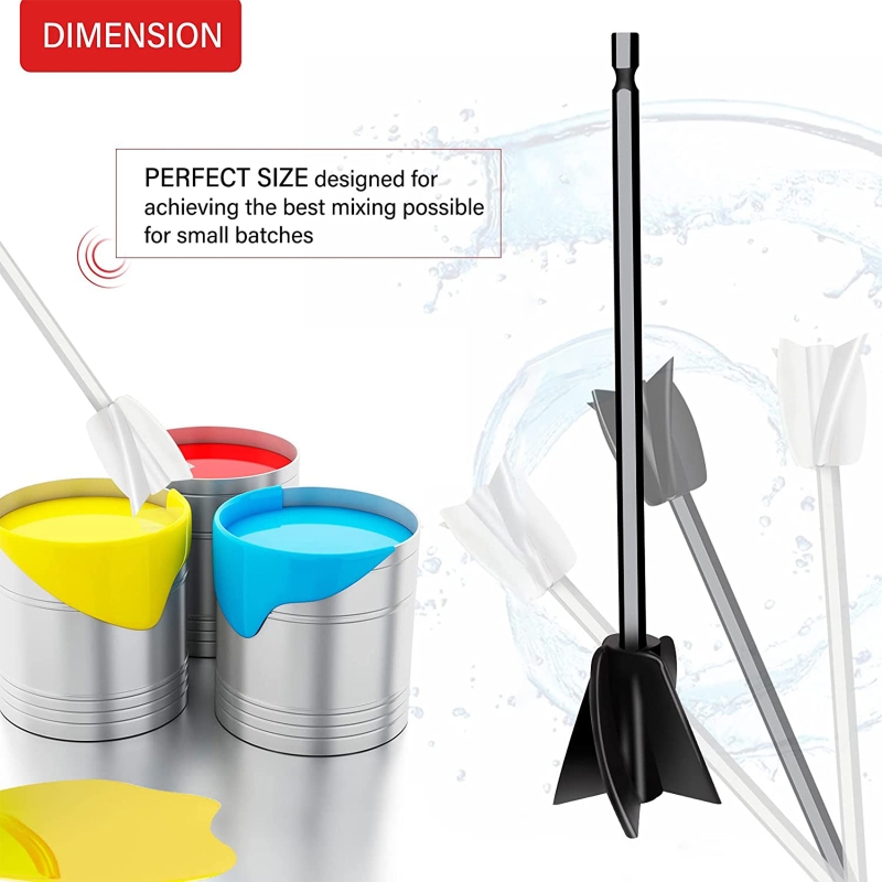 Paint Mixer Drill Attachment -Helix Mixer for Paint Epoxy,Resin,Plastic-Consistent Even Flow Stirrer Paddle Epoxy Mixer
