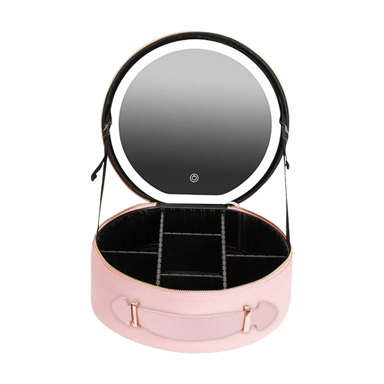 Smart LED Makeup Bag with Mirror Lighted Mirror Light Travel Cosmetic Bag