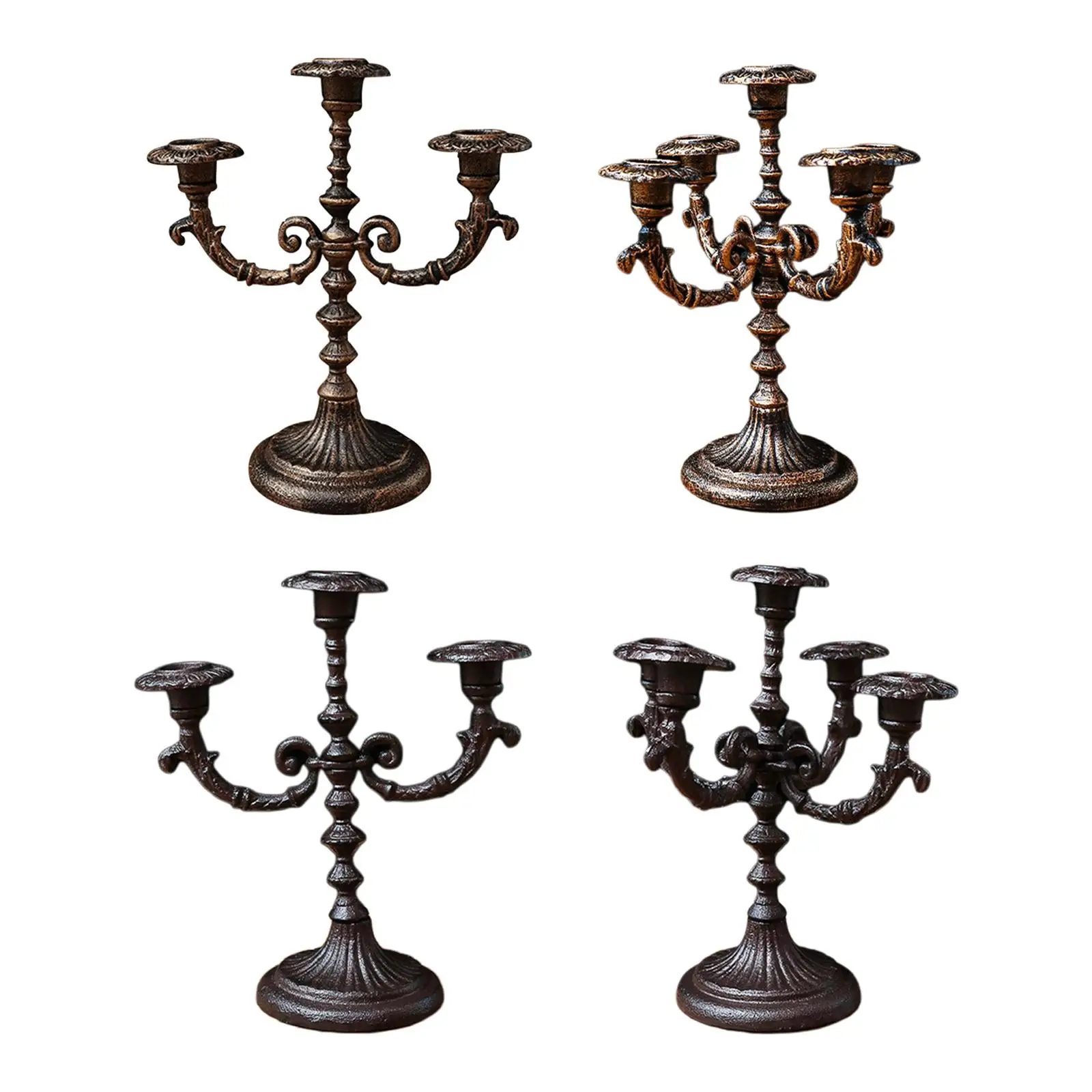 Retro Style Candle Holder Candle Stand Candlestick for Dining Table