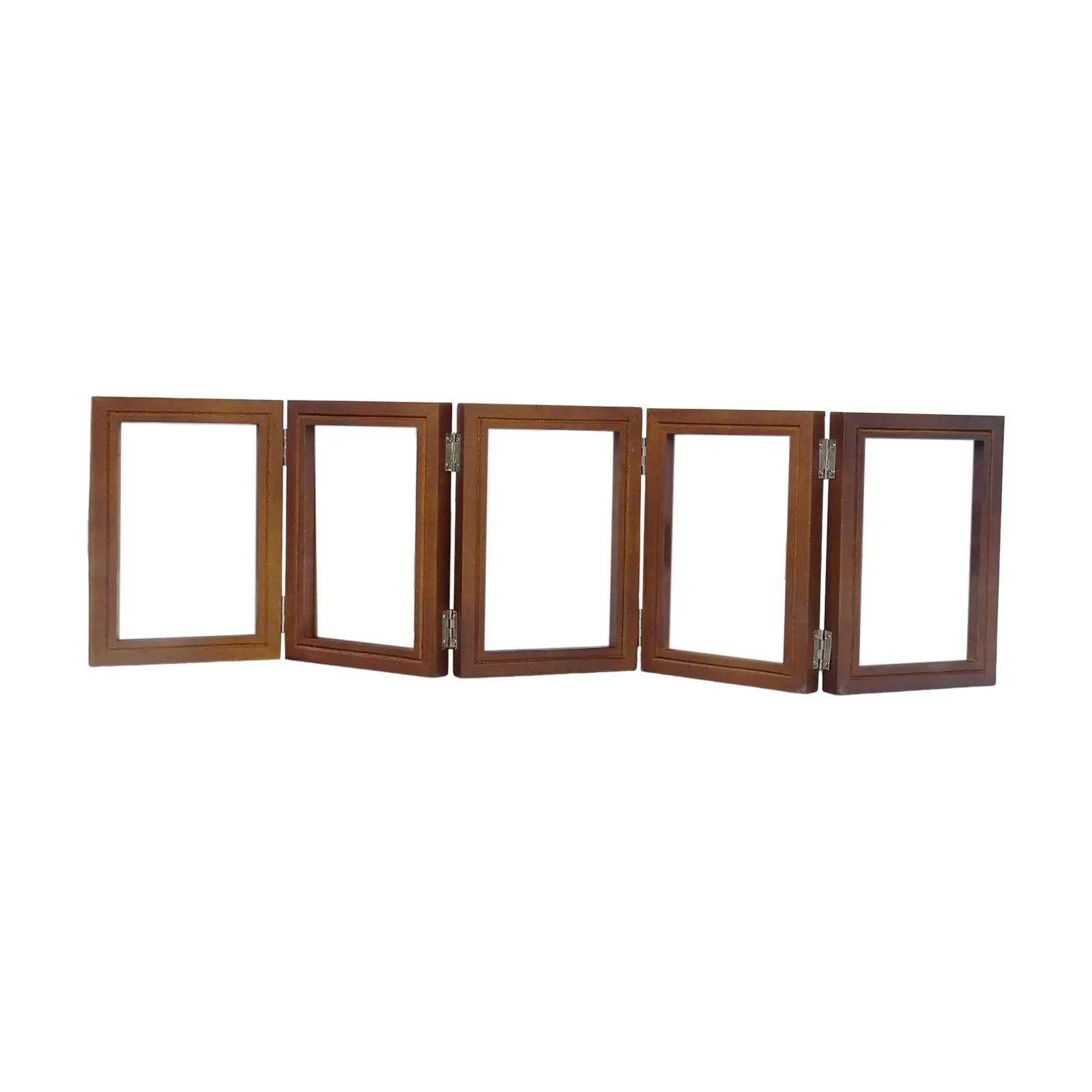 Hinged Picture Frame Desk Lightweight Fashion Wooden Durable Art Foldable Frame for Gift Thanksgiving Dining Room Restaurant