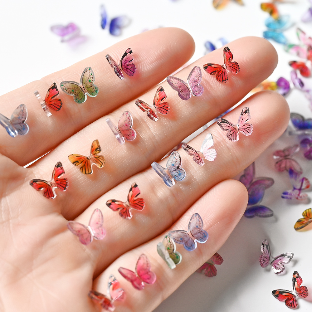 Best of 20PCS 3D Nail Butterfly Fairy Jewelry Web Celebrity Charm Resin Drill Acrylic Nail Decoration Rhinestone DIY Manicure Supplique Reviews & Tips