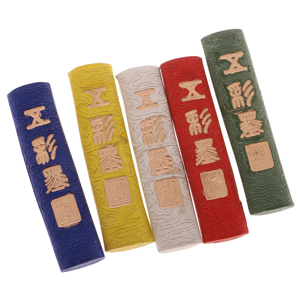 5Pcs Ink Stick Pigment for Japanese Calligraphy Painting Writing Training