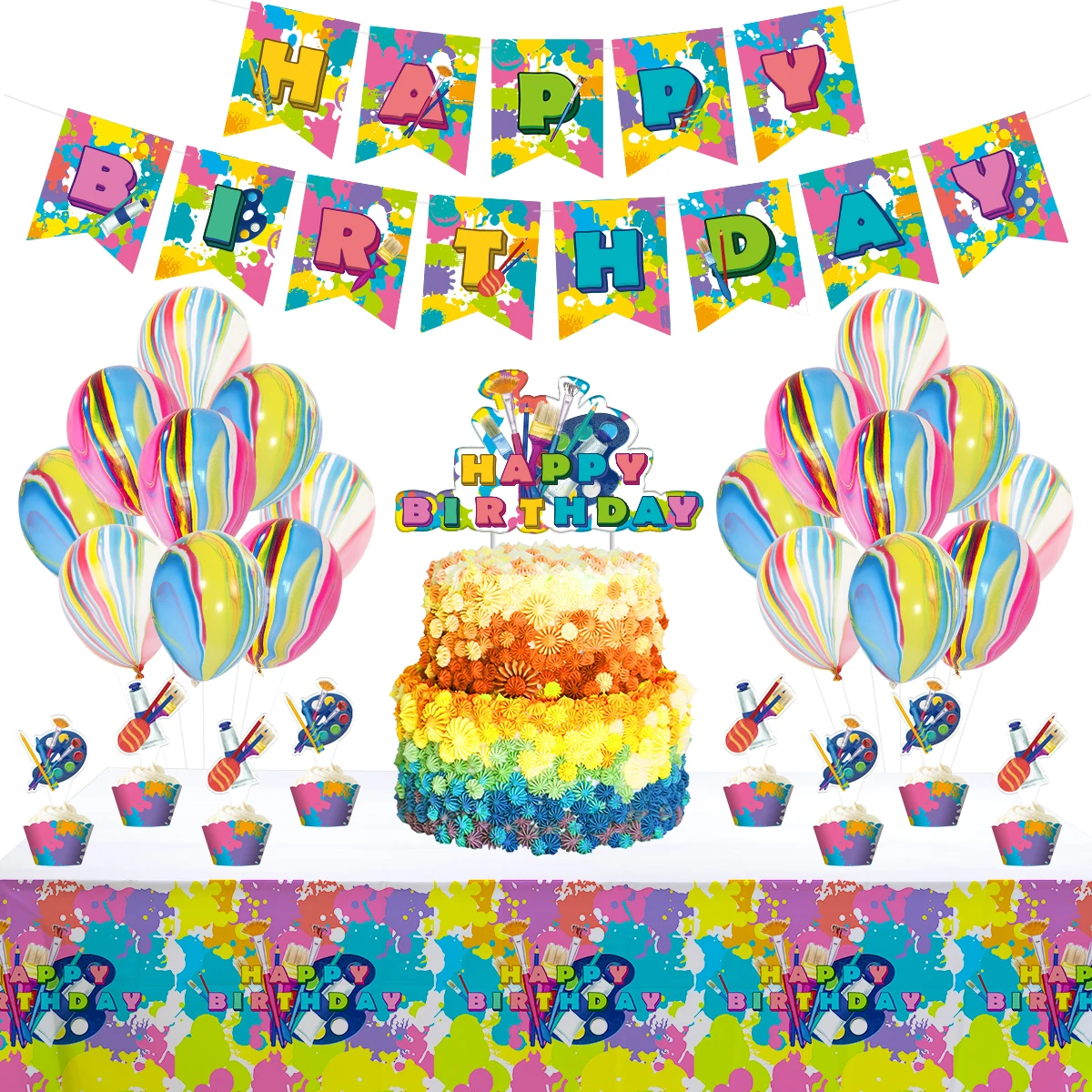 Hats,Confetti Joyin Toy Happy Birthday Decorations Party Supplies Set and Party Decorations All-in-One Pack including Banner Flags Over 100 PC Tablecloth and Plates. Foil Party Balloons 
