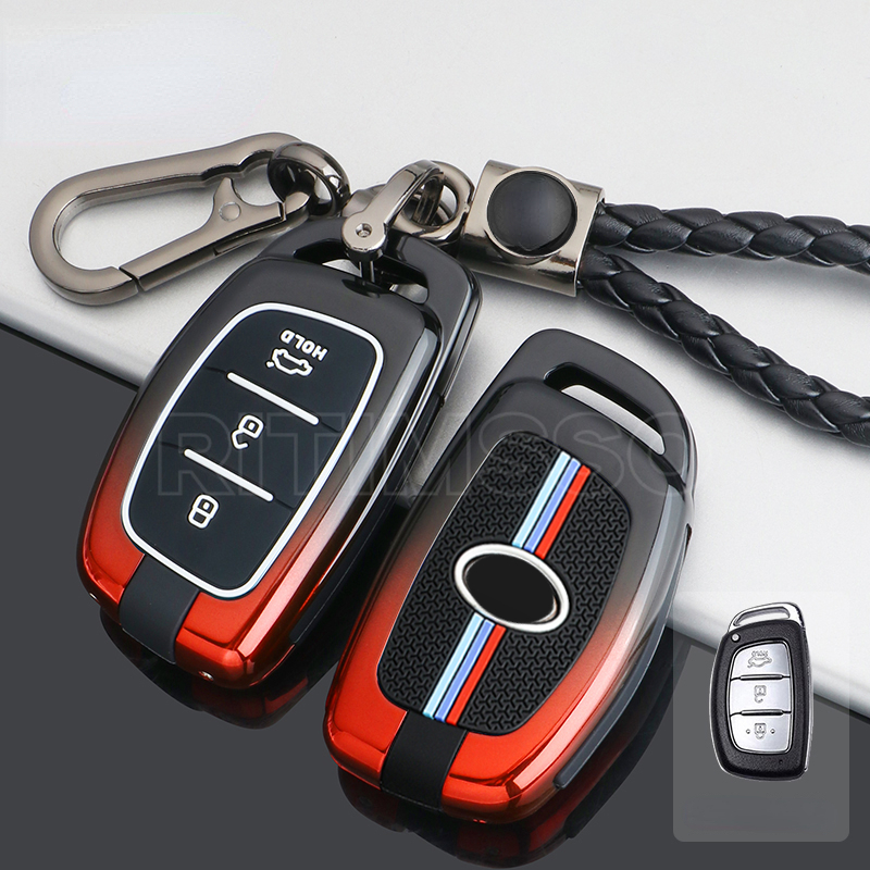 Nuova custodia per chiave a distanza per auto in lega Shell per Hyundai Tucson Sonata Santa Fe Elantra Accent Solaris Verna ix25 ix35 i20 i30 i40 - Sc0a9a58a434a4f50af7c03e37f0ddc1da