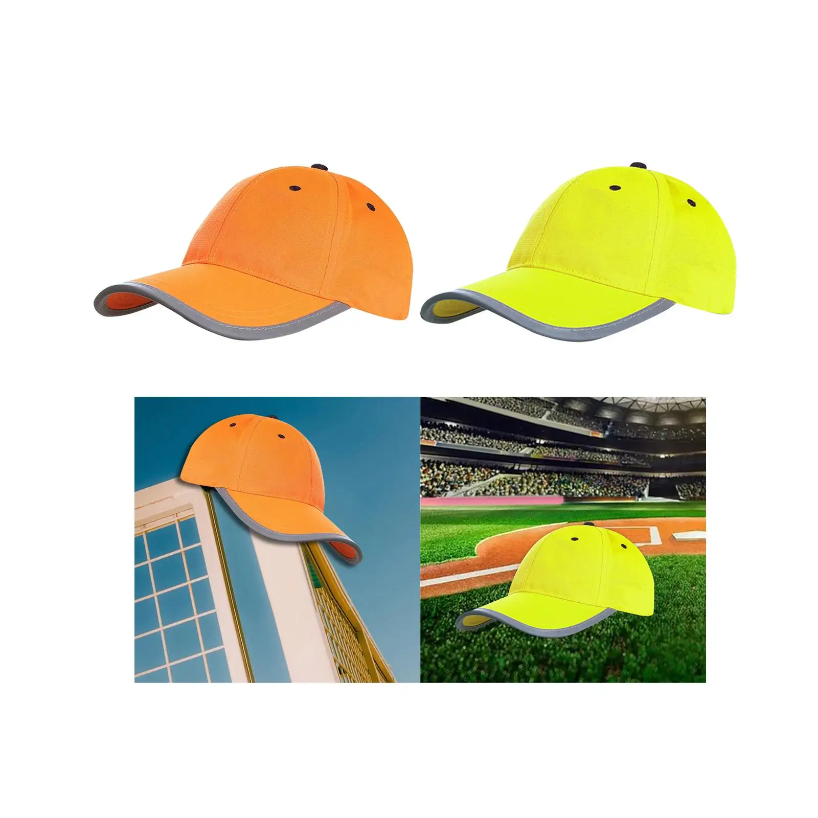 Safety Hat Reflective Running Cap High Visibility Baseball Cap Casual Halloween Cap for Friends Men Women Family Members