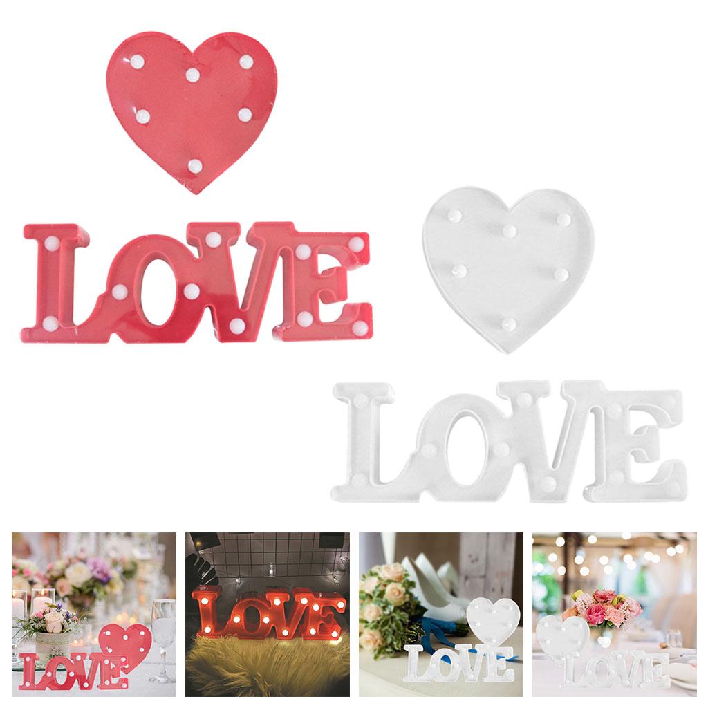 Creative LED Light Valentine'S Day Sign Lamp Desk Decoration Battery Operated Night Light for Engagement Birthday Propose Church