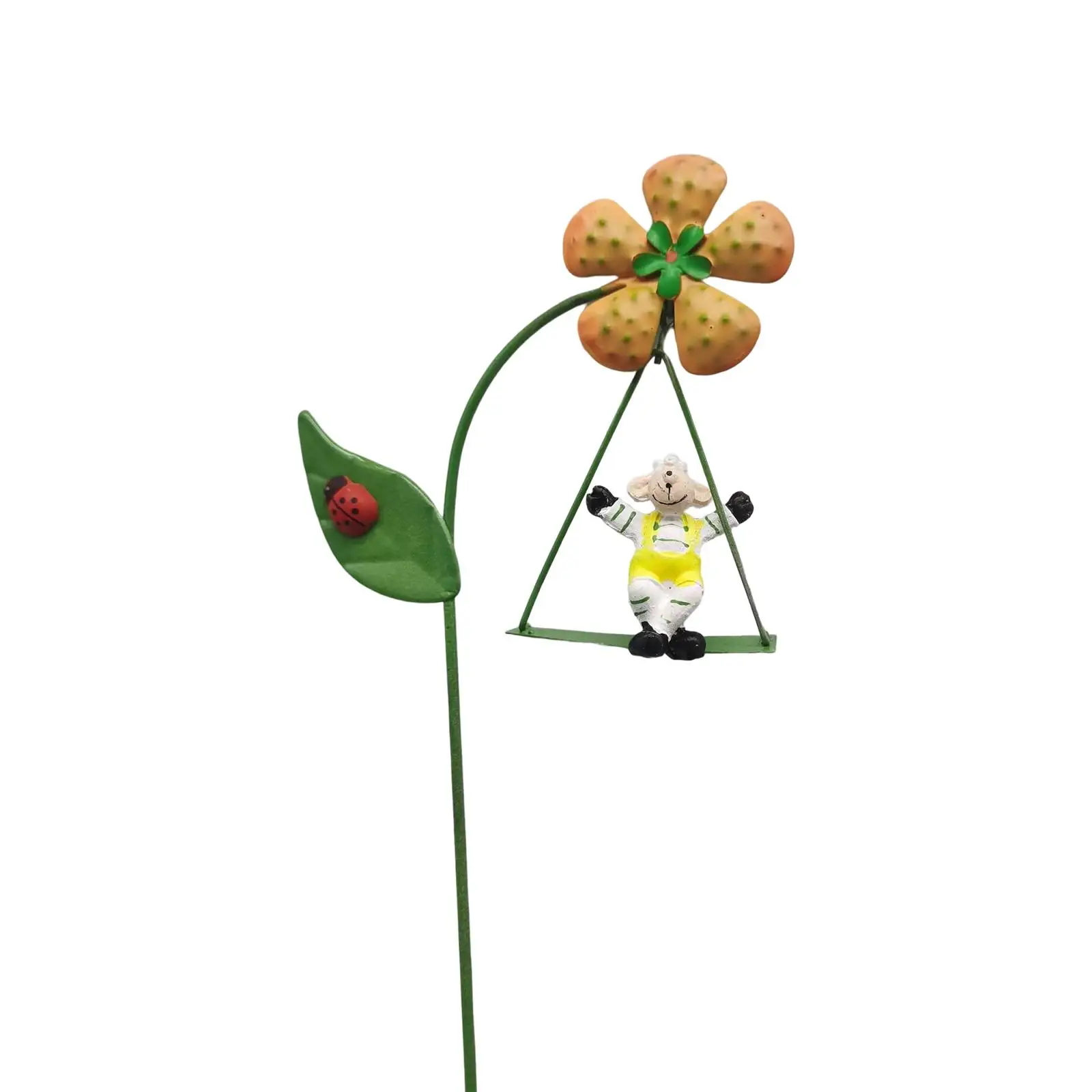 Imitation Plant Flower Decor, Swing Ornament, Creative Iron Artificial Miniature