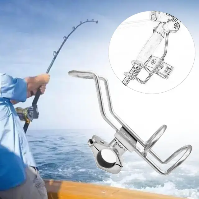 Fishing Rod Holder Portable Anti-rust High-polished Fishing Rod Bracket Sea  Boat Fishing Guardrail Pole Support Fishing Gear
