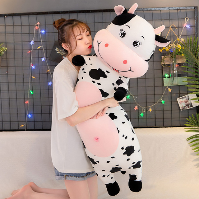 90/110cm Giant Highland Cow Stuffed Animal Large Colorful Cow Plush Toy  Body Pillow Jumbo Soft Fluffy Huge Size Gifts for Kids - AliExpress