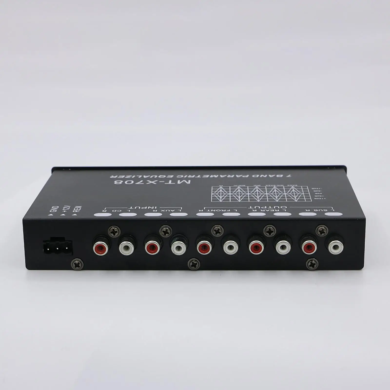 7 Band Car Audio Equalizer Front Rear and Subwoofer Output Adjustable 12V Multifunctional Car Graphic Equalizer Amplifier