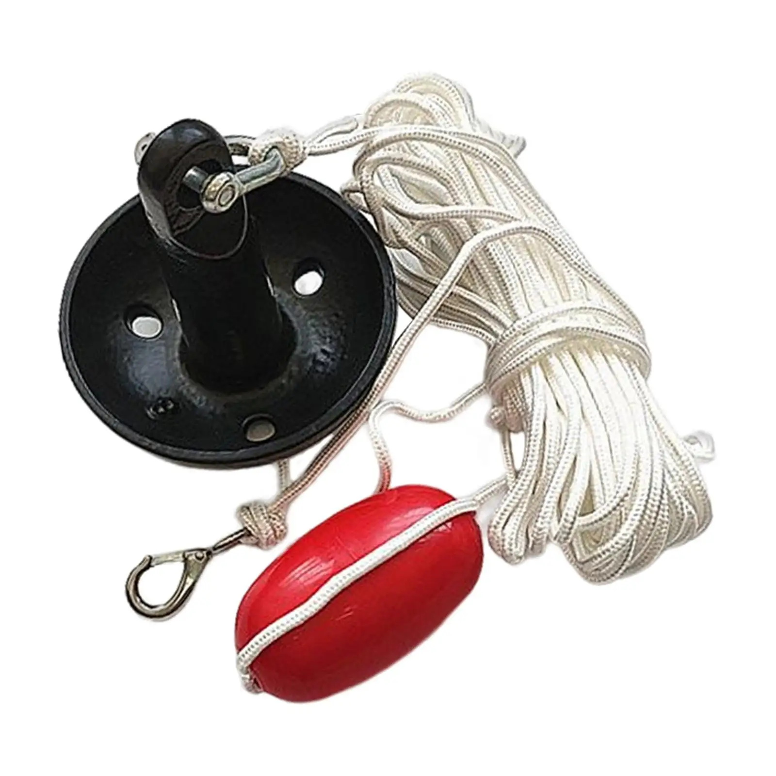 Complete Mushroom Anchor Kit 5 lb with Marker Buoy Black Fit for Canoe Boat