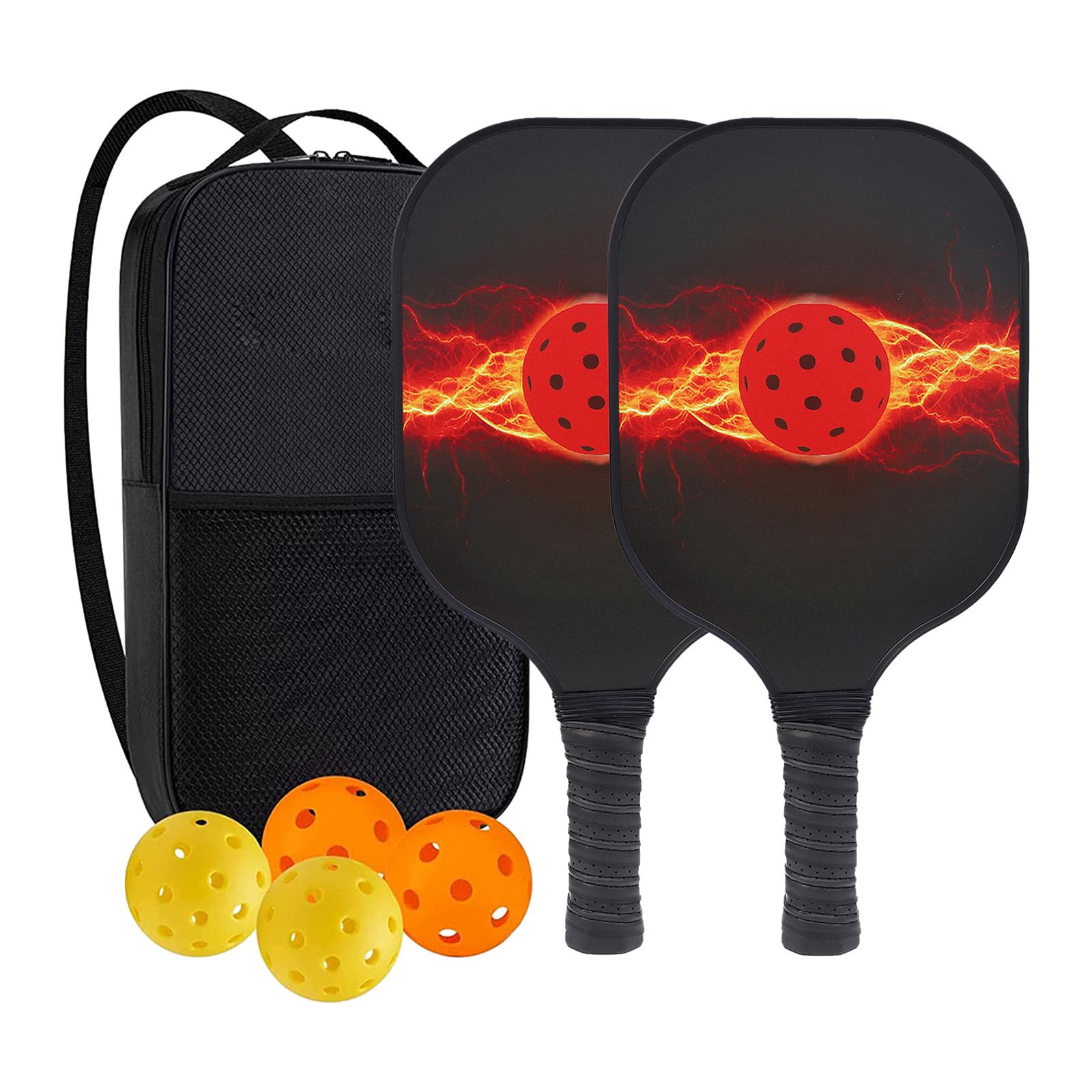 Pickleball Rackets Pickleball Practice Paddles Equipment Adults Professional Indoor Birthday Gift with Carrying Bag 4 Balls