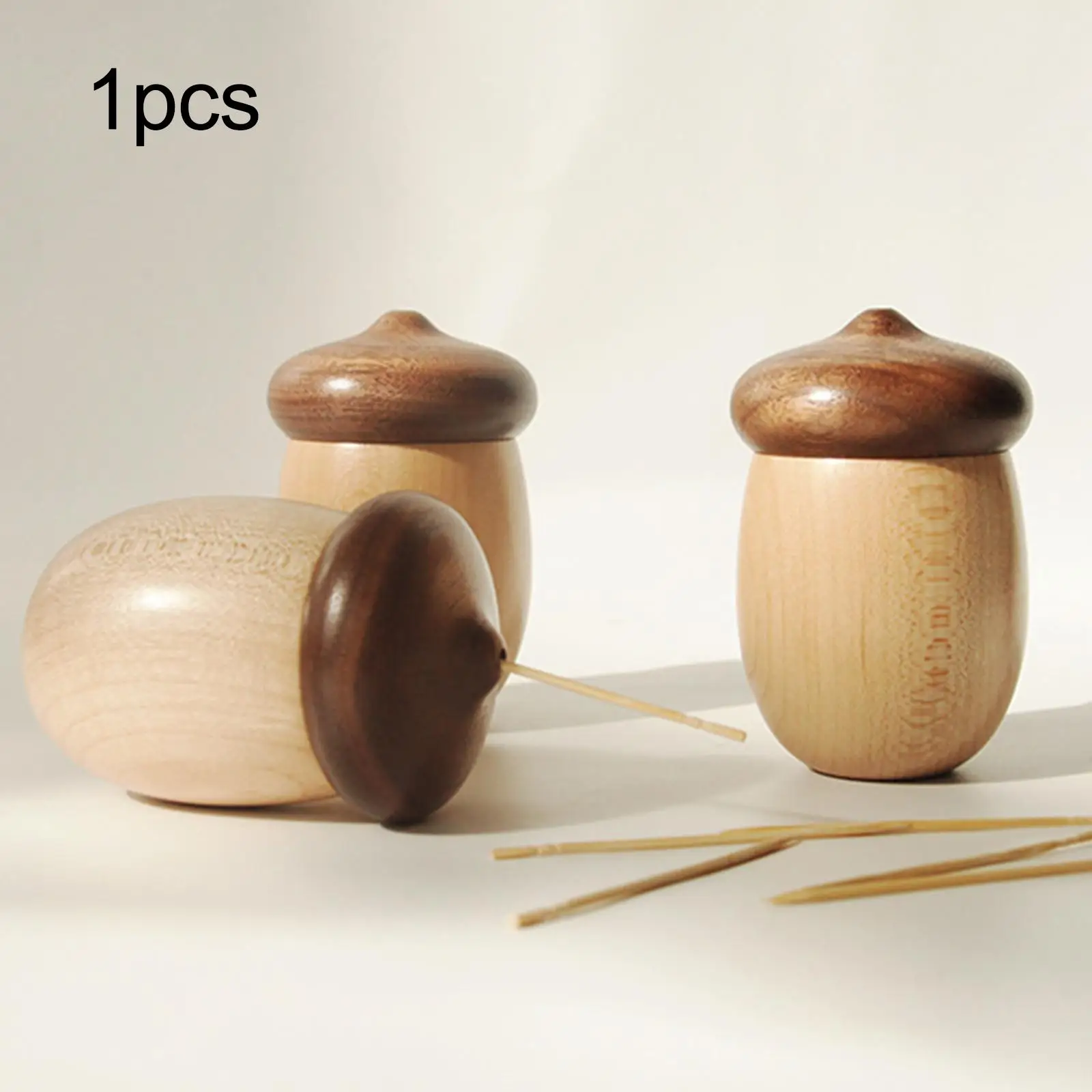 Wooden Toothpick Container Storage Box Organizer Toothpick Holder Dispenser for Cafes Restaurants Bars Hotels Kitchen