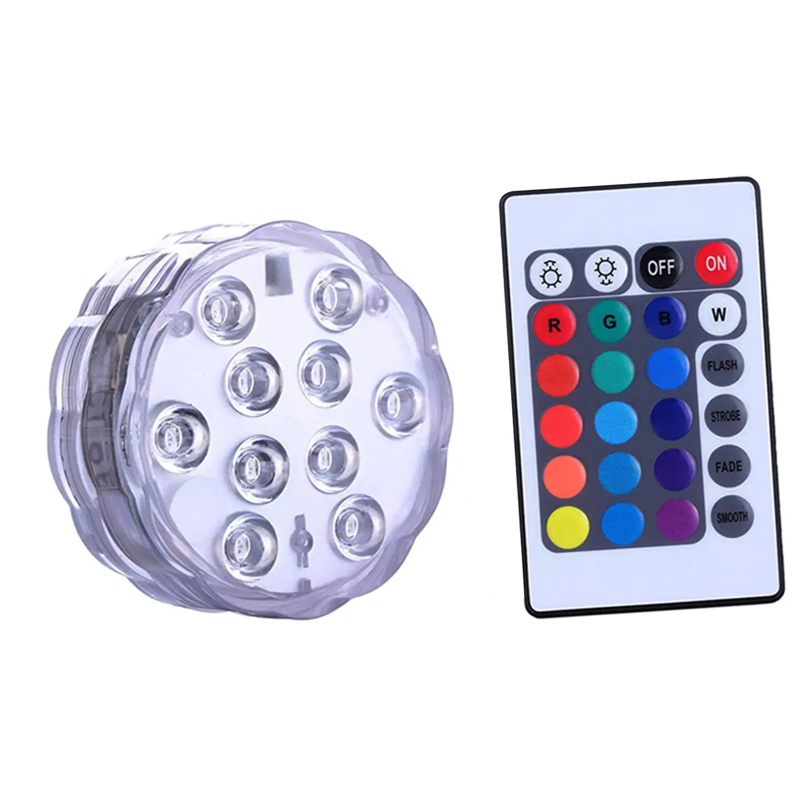 Submersible LED Lights Remote Control IP68 Waterproof Tea Light RGB for Hot Tub Fountains Vase Swimming Pool Decoration