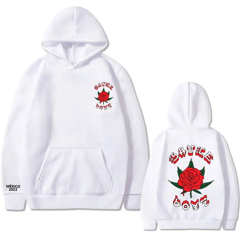 Description Picture 6 of itemUSA Rapper Eladio Carrion Print Hoodie Rose Flower Graphics Hoodies Men Women Sauce Boyz Music Album Sweatshirt Mens Streetwear