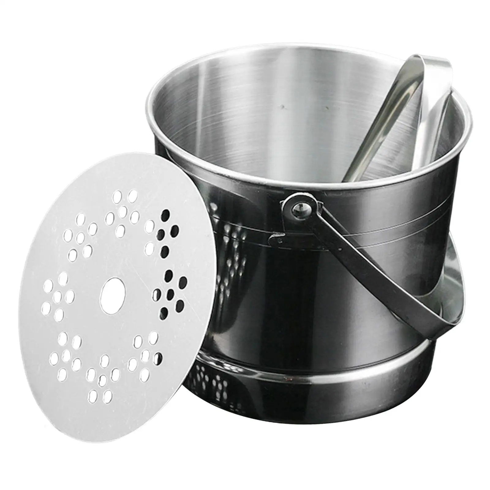 1L Stainless Steel Ice Bucket Ice Barrel with Clamp Chiller