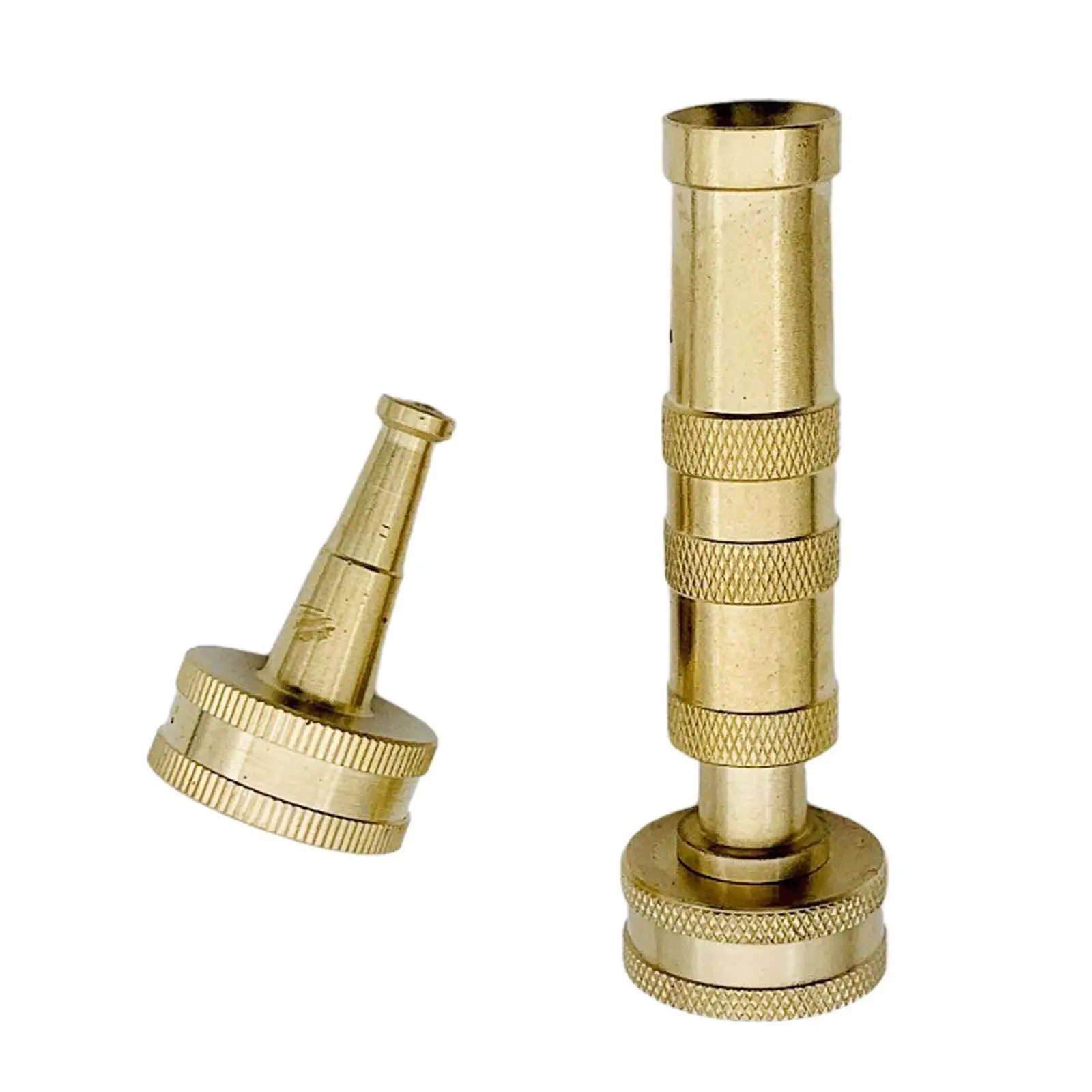 Solid Brass Hose Nozzle Pressure Spray Attachment for Garden Metal Twist Hose Nozzle for Flower Yard Plants House Watering