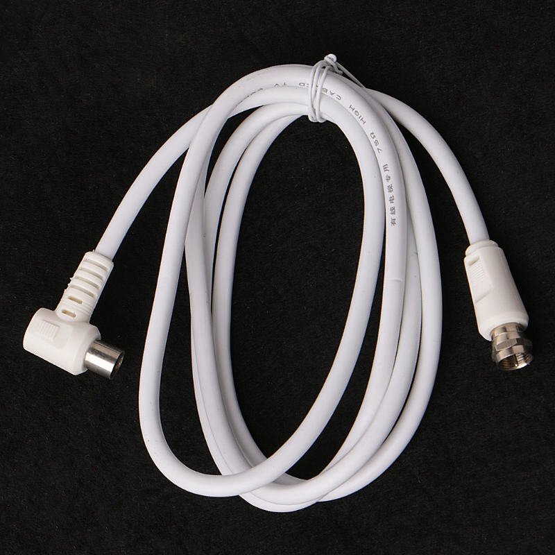 573a 9,5mm weiß 90 Grad Stecker auf f Typ Stecker Koaxial-TV-Satelliten antennen kabel – Detail 2