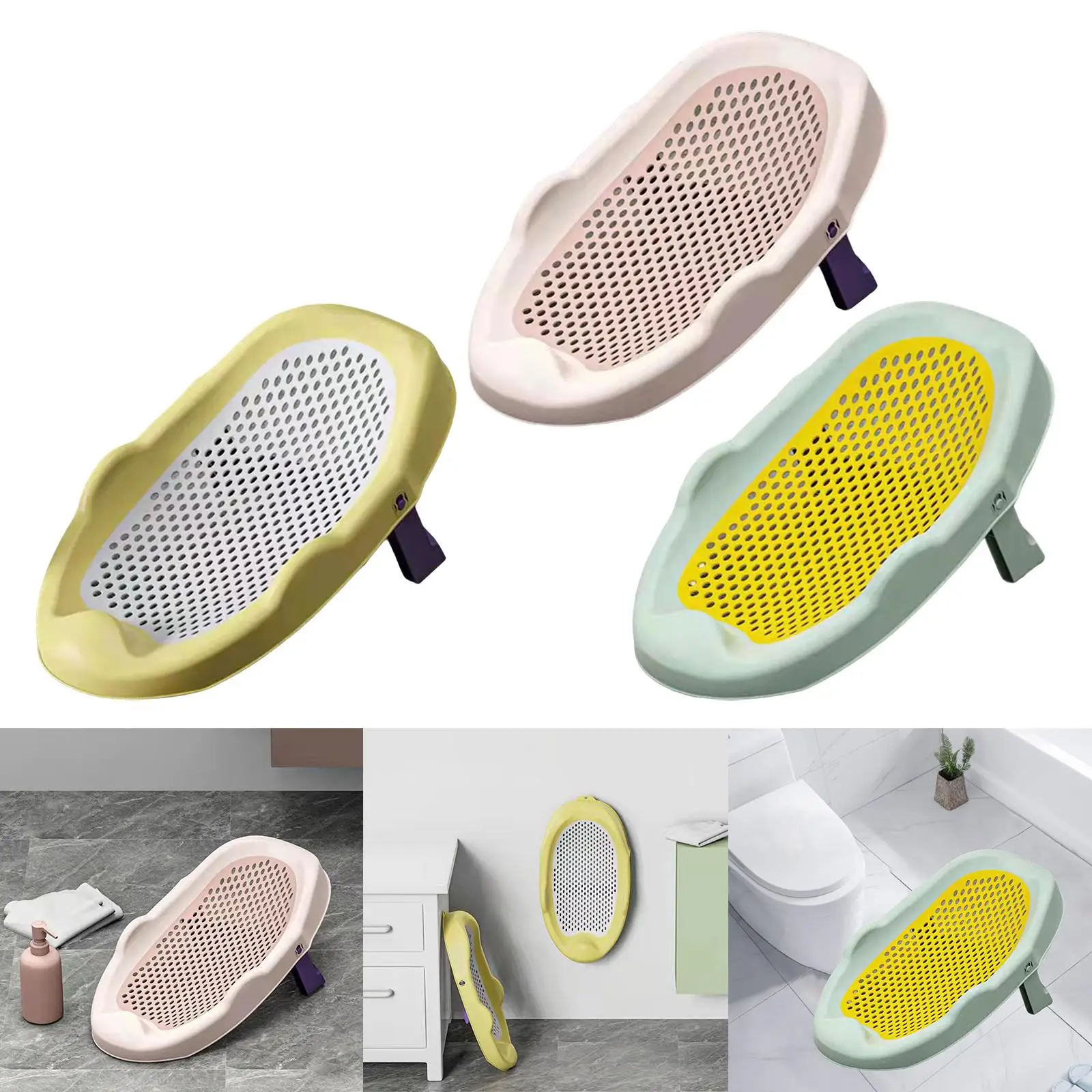 Seat Adjustable Non Slip Bathtub Breathable Foldable for Toddlers