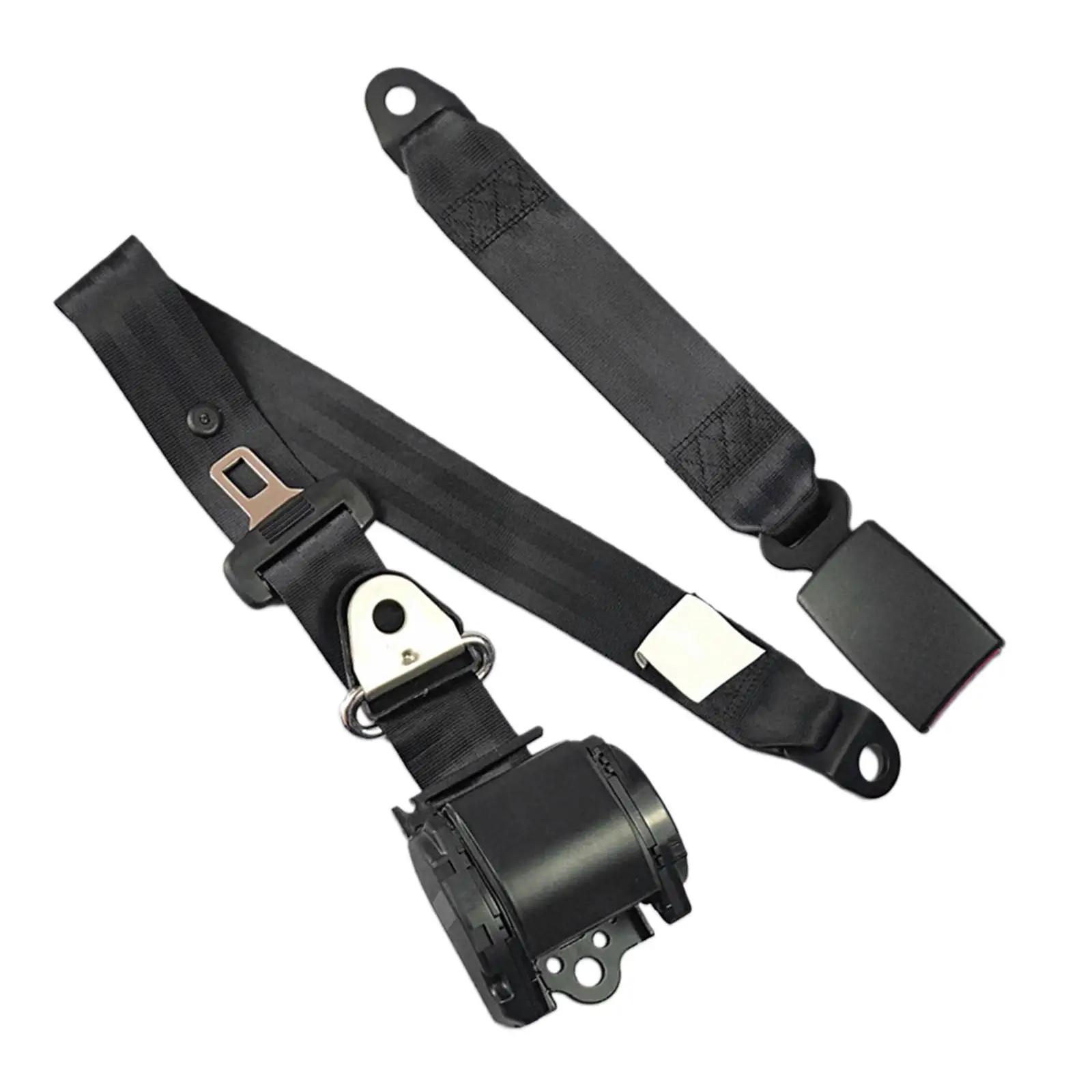 Universal 3 Point Car Seat Belt Adjustable Lap Buses Seatbelt Harness Kit