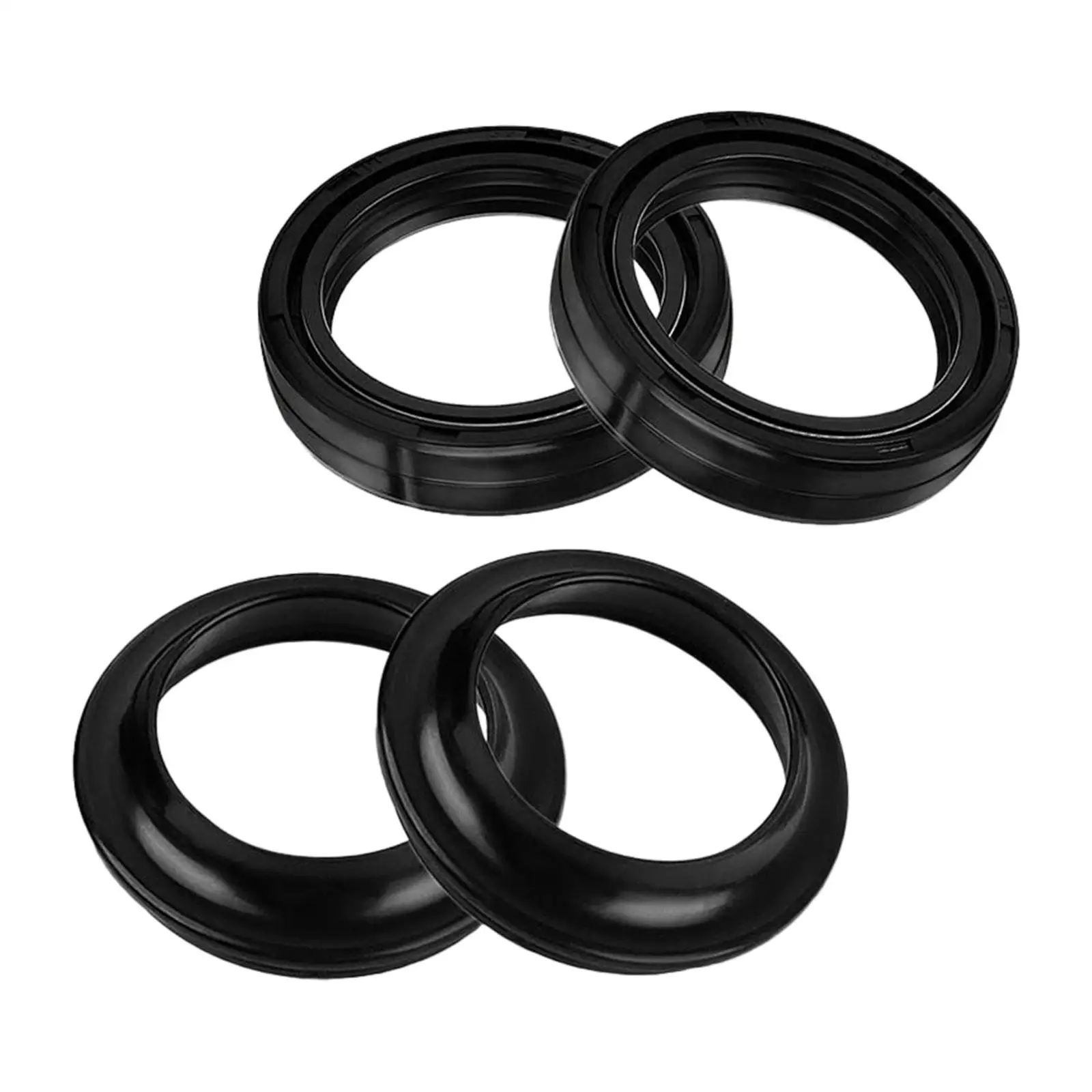 4 Pieces 39x52x11mm Front Fork Oil Seal & Dust Cover Durable Premium Rubber Wear