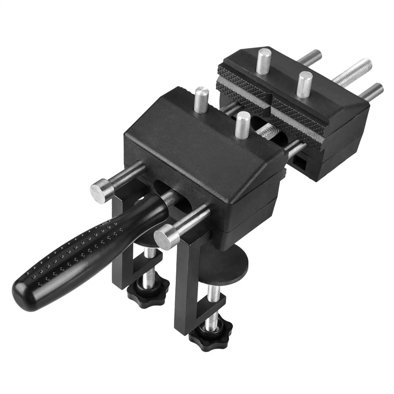 Table Vice Clamp Quick Adjustment with Swivel Bench Vise Clamp for Woodworking Drilling Sawing Workbench Accessories
