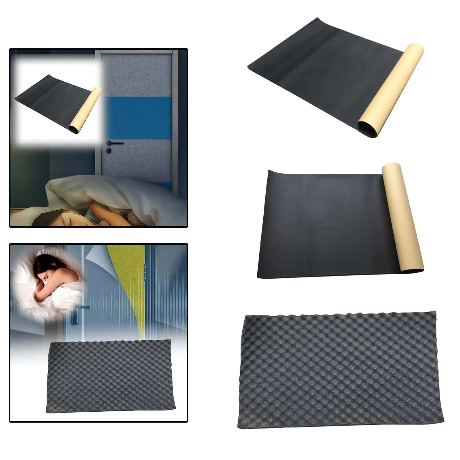 Sound Insulation Mat Self Adhesive Durable Deadening Mat Sound Deadening Mat for Door