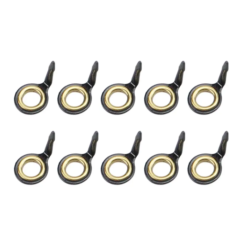 10 Pcs Stainless Steel Fishing Rod Guides Ring Top Fishing Rod Tip Repair 3# 4# 5# 6# 7# 8# 10# Fishing Accessories 