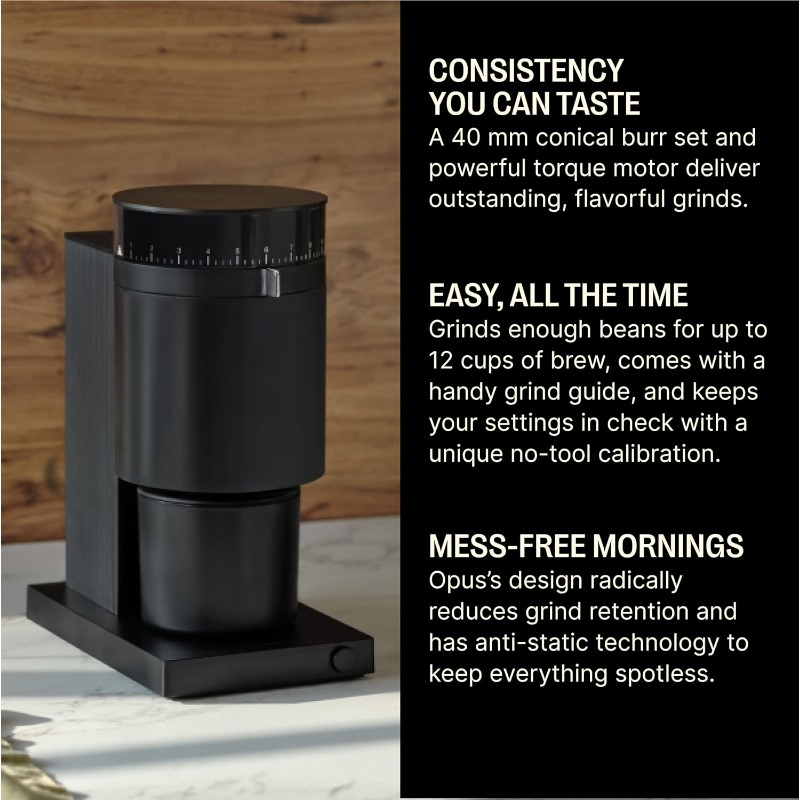 Title 2, Fellow Opus Conical Burr Coffee Grinder - All P...