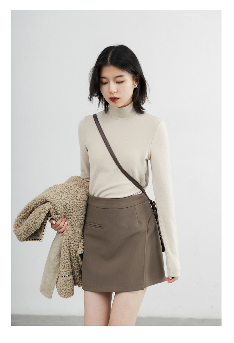 CHIC VEN Women Sweatshirt Turtleneck Pullovers Casual Solid Dralon Warm Bottom Blouse Office Lady Tops Autumn Winter 2023