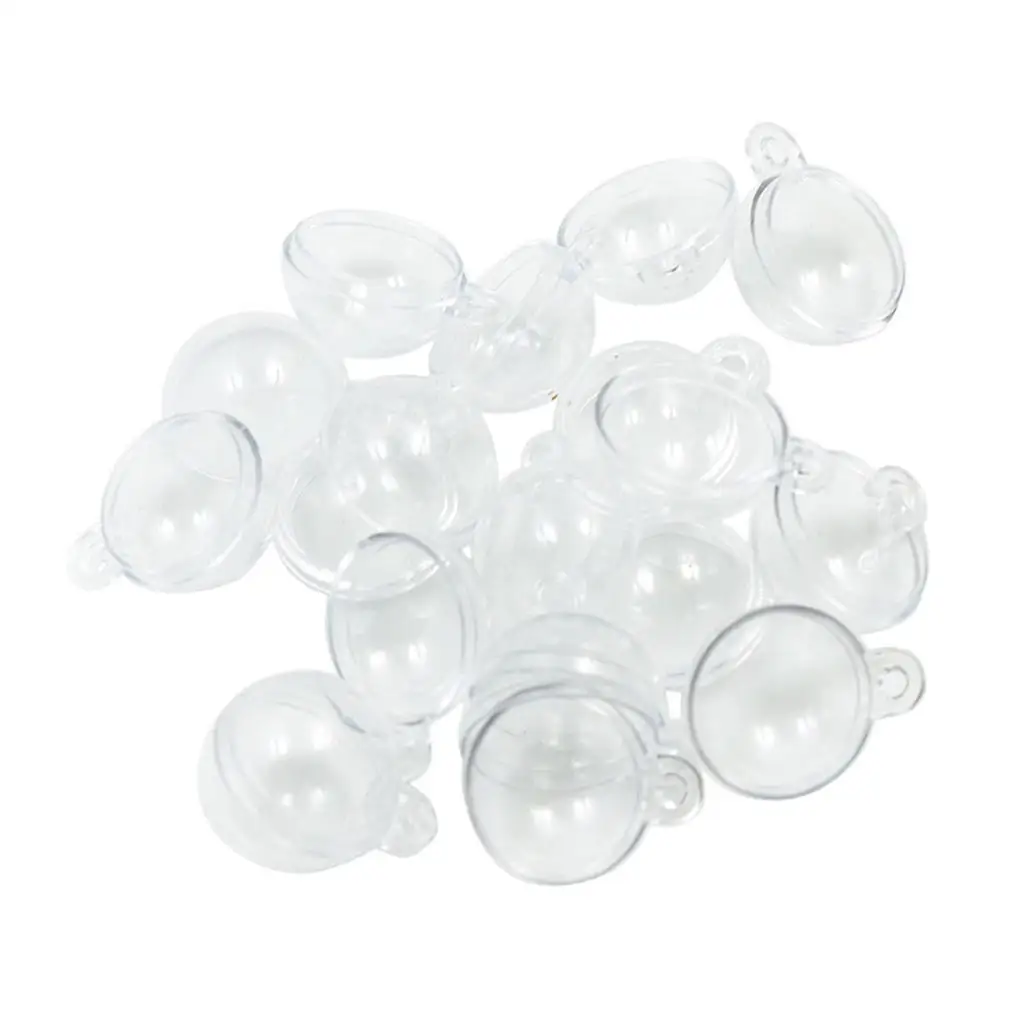 10 Pieces 0mm Plastic Acrylic Balls Crafting Kit Transparent ball Ornament for Key Chain, Earring Embellishment