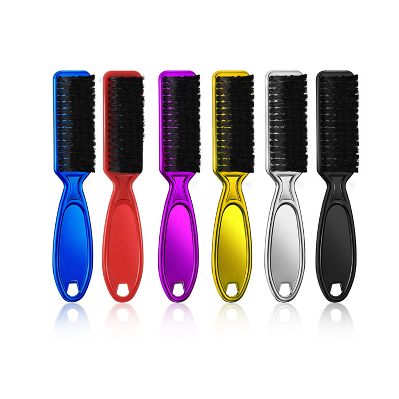 Best of Six Colors Small Beard Styling Brush Logo Professional Shave Beard Brush Barber Vintage Oil Head Shape Carving Cleaning Brush Reviews & Tips