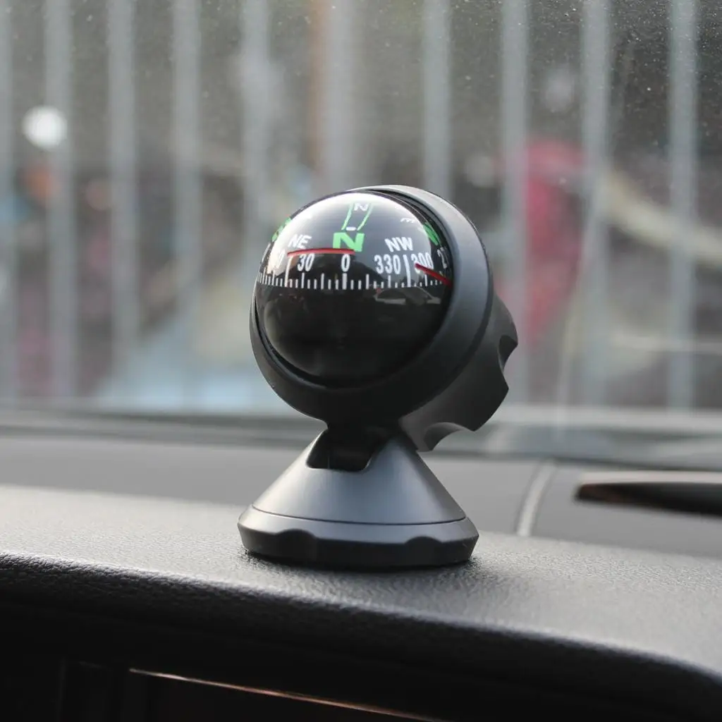 2x Ball Compass with Degree Display Self-, Mountable for Vehicles