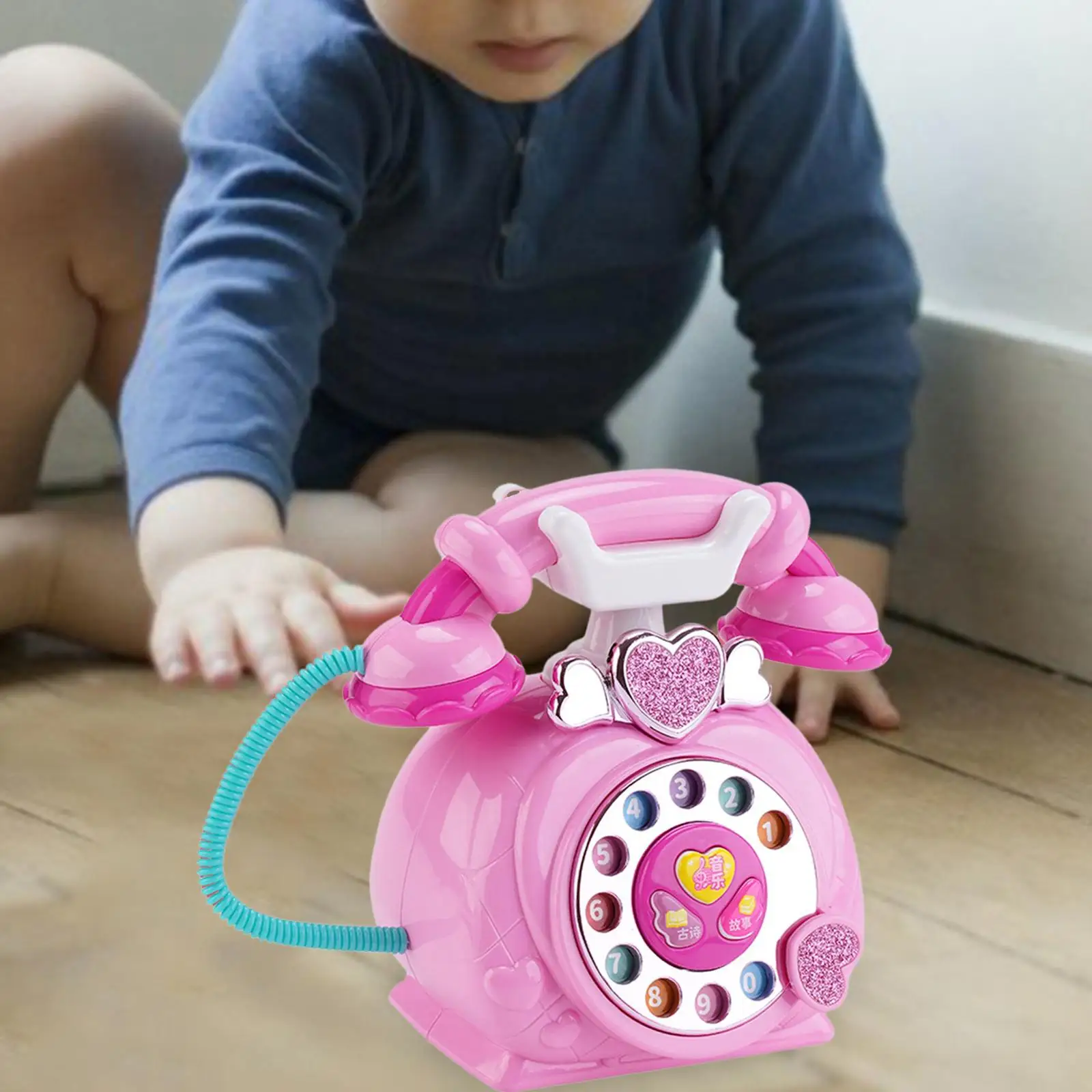 Telephone Toy Storytelling Machine Gift Simulated Develop Leaning Machine Baby Musical Toys for Children Baby Kids Pretend Play