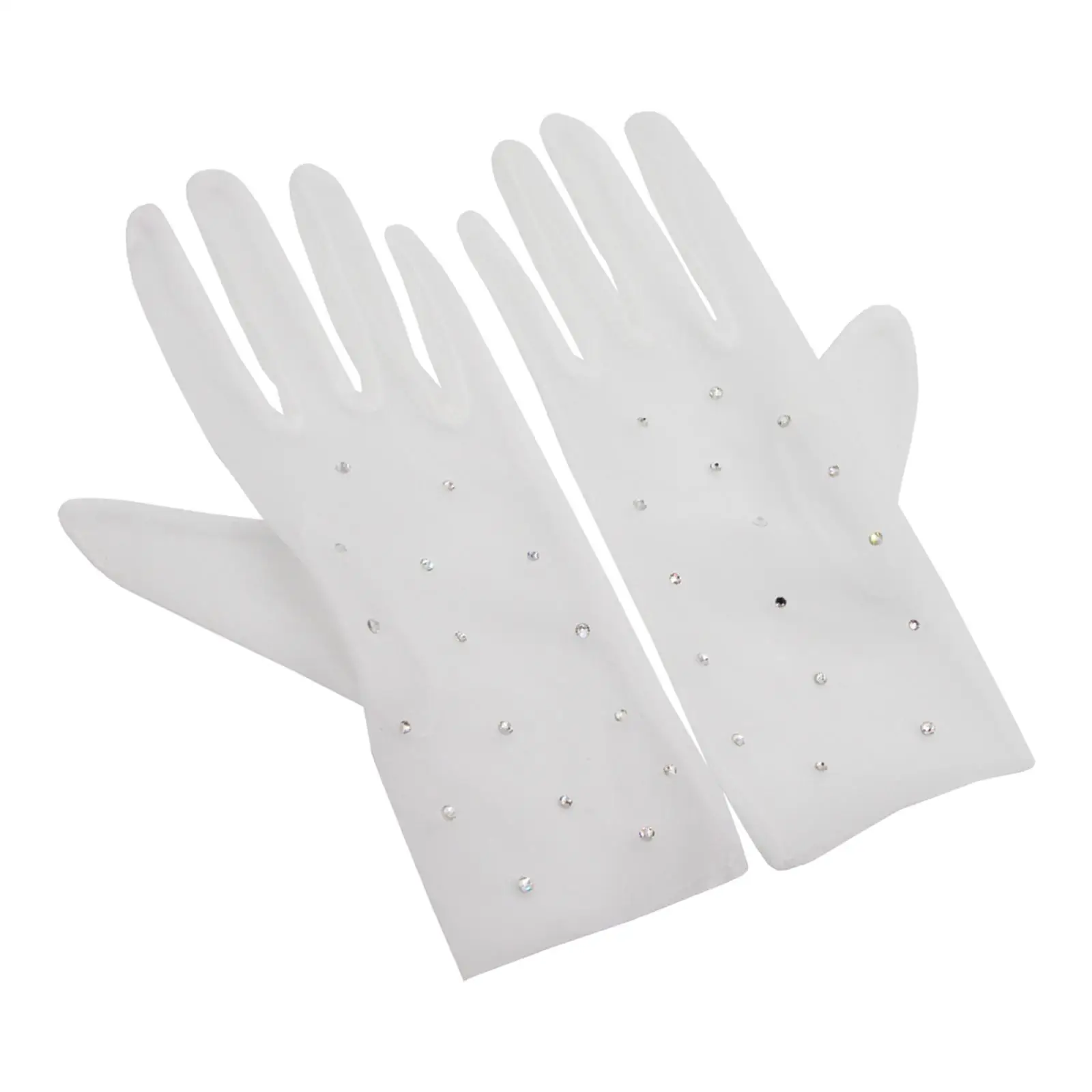 Mesh Bride Gloves Wrist Length Elegant for Wedding Festive Supplies Party
