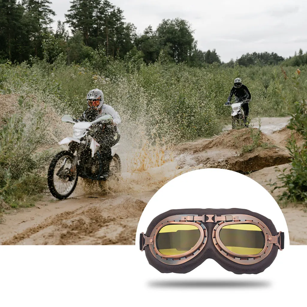 Punk Glasses Motorcycles Flying Eyewear for Motocross Cruiser Snow Sports