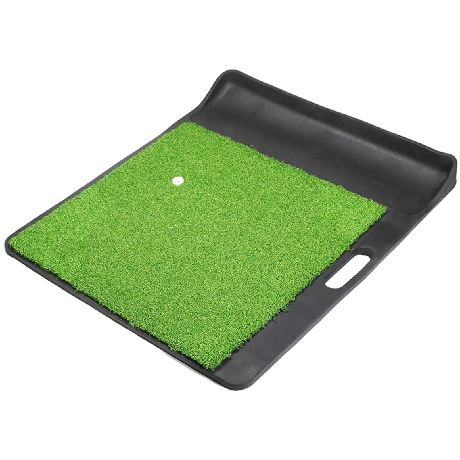 Portable Golf Hitting Mat,   Heavy Rubber Base with Handle with Ball Tray Golf  Turf Mat for 