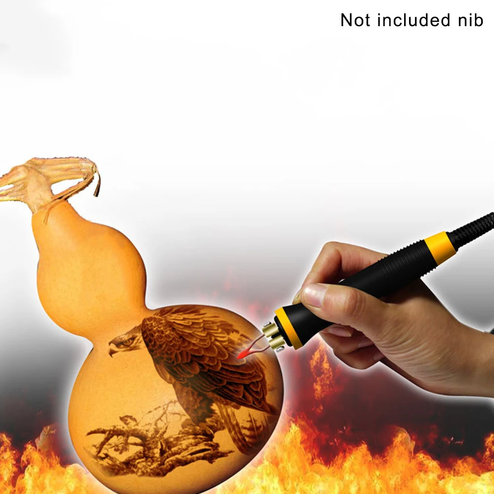 Lightweight Wood Burning Craft Anti-slip Carving Pyrography Tool Insulation Handle Embossing Multi-strand Core Pyrography Pen electric solder