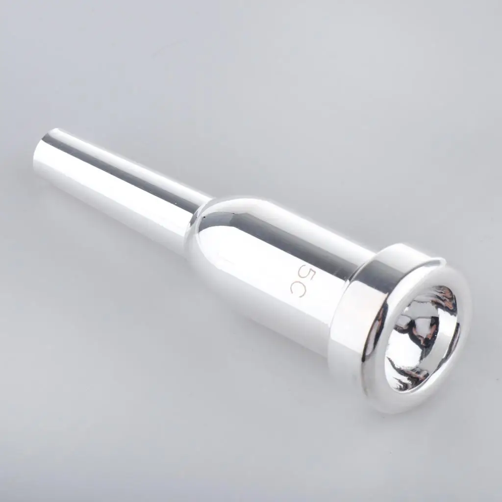 Heavy Trumpet Mouthpiece 5C Trumpet Mouthpiece, Silver, High Quality