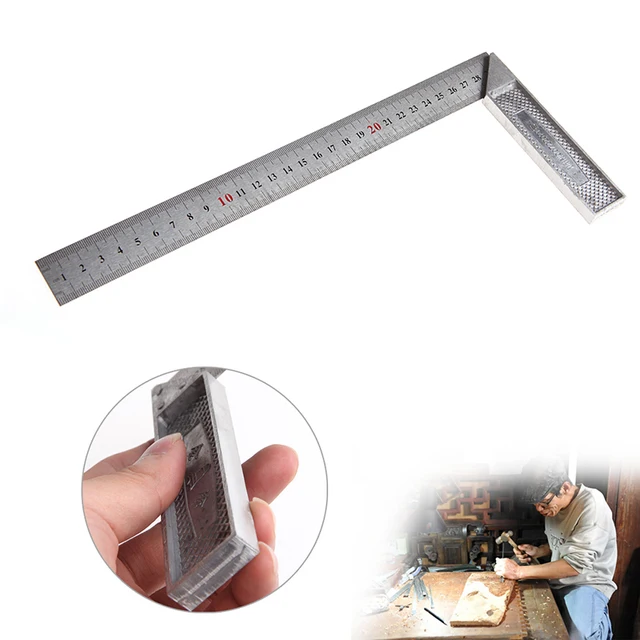 30cm Stainless Steel Right Angle Measuring Rule Tool Square