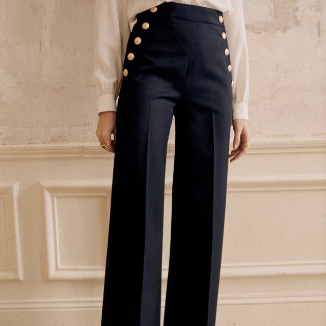 ANGELEYE Pull On High Waisted Skinny Trousers in Black