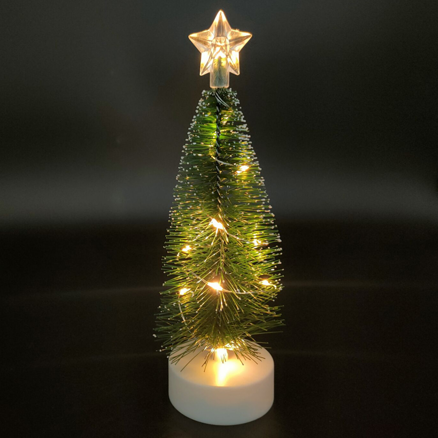 Mini Christmas Tree Tabletop Bottle Brush Trees Battery Operated for Xmas Gift Holiday Party Home Tree Decor · v2