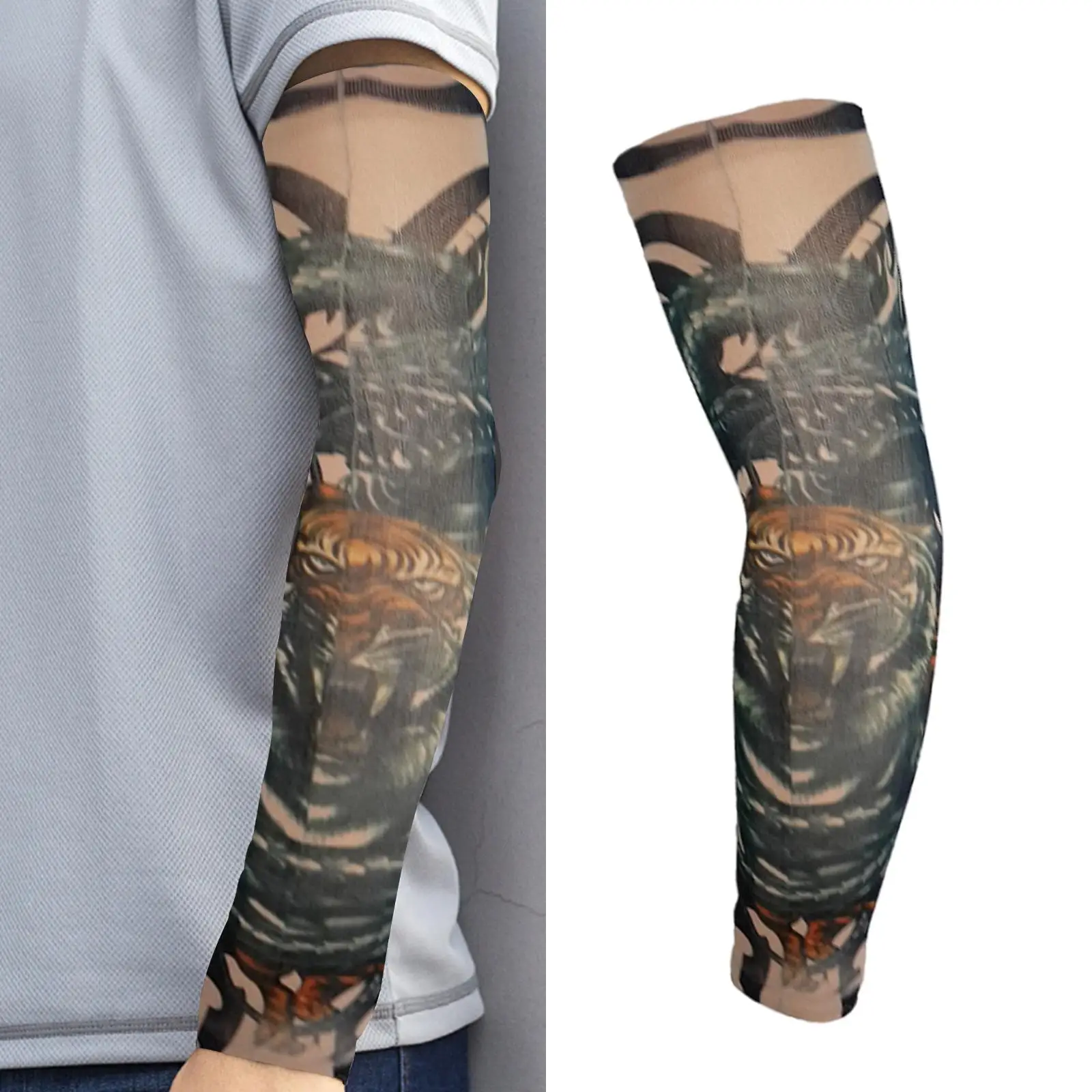 Tattoo Arm Sleeves Arm Cover Sun Protection for Running Men & Women Football