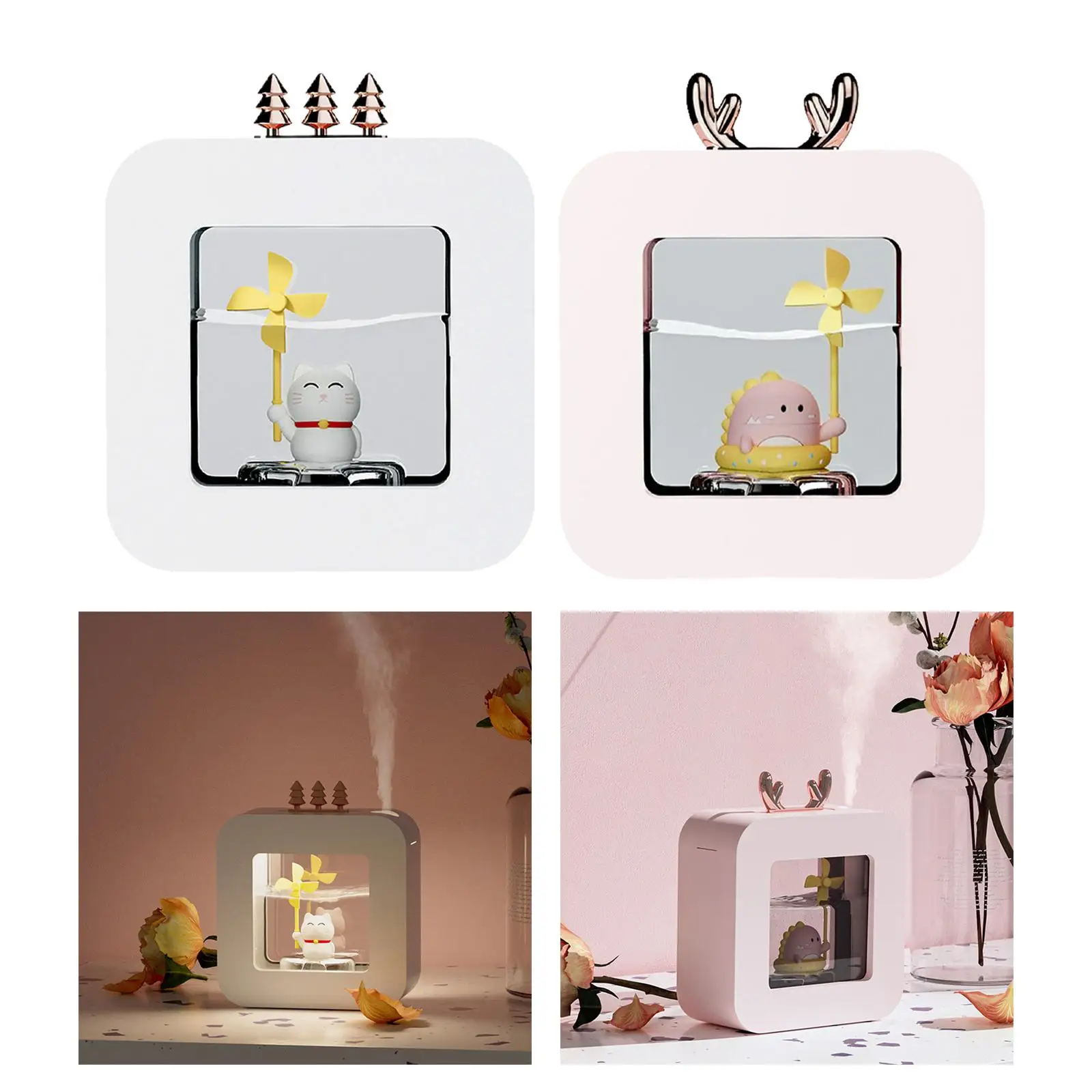 Humidifier Portable Aroma Oil Diffuser USB 400ml Night Light Aromatherapy Adroable Cute Pet Gift Air Humidifier