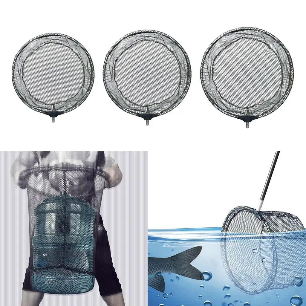 Rubber Nylon Mesh Fishing Landing Fishes   Fishes Tackle for Freshwater Saltwater Outdoor Fishing (13.78in 15.75in 17.72in)
