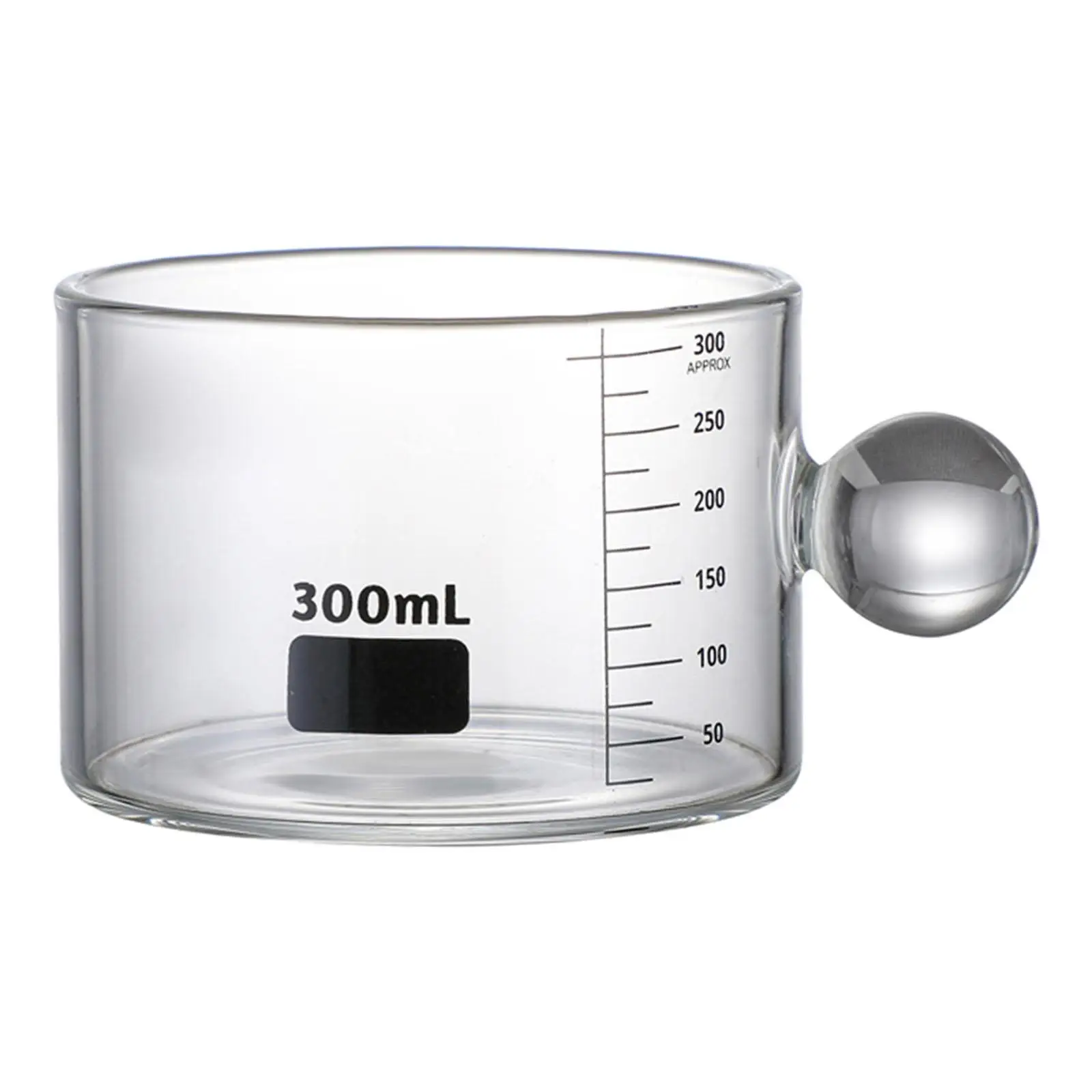 Nordic Style Measuring Cup Dispenser Accessories Beakers Glass Cup 300ml Glass Measuring Cup for Baking Party Milk Tea Cocktail