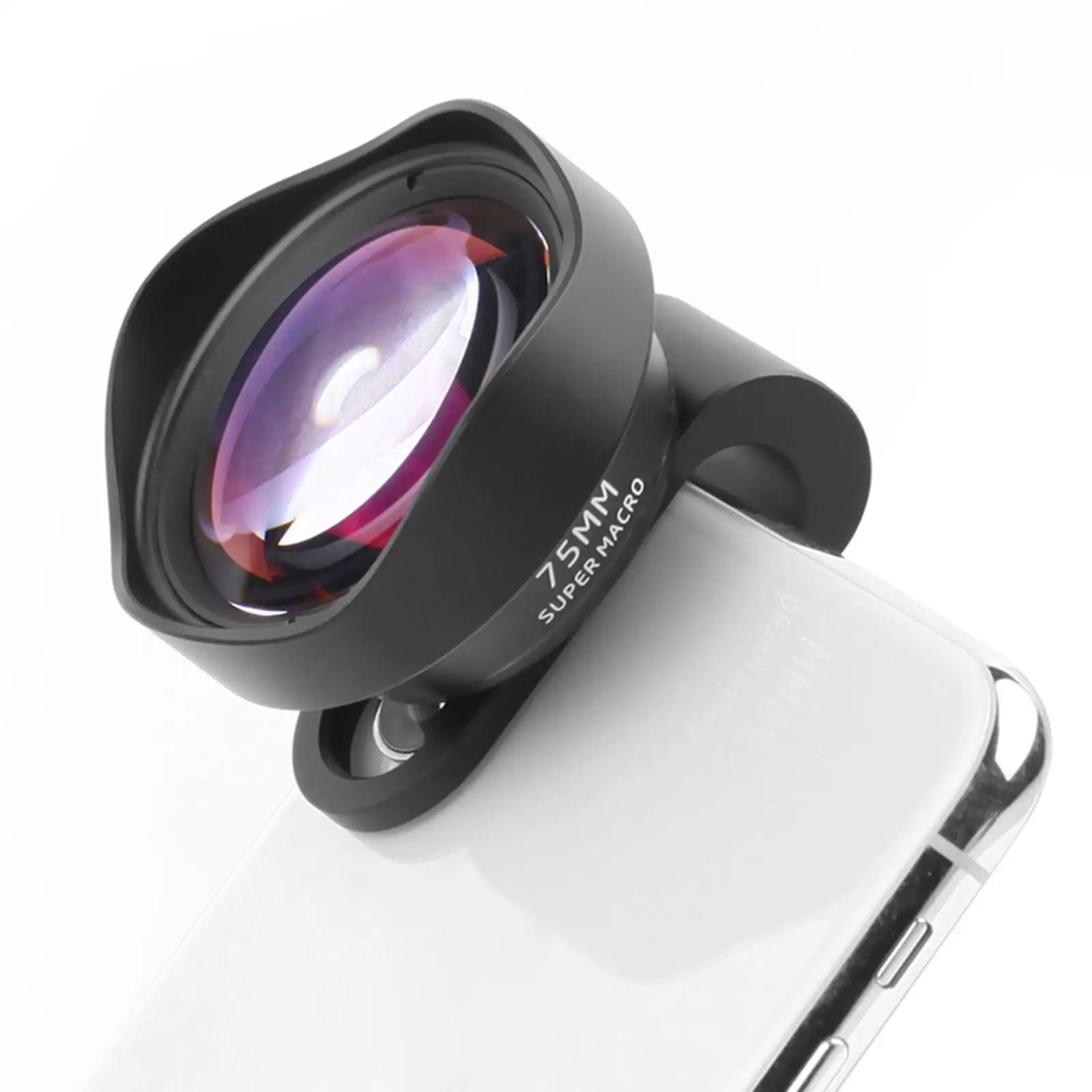 Professional Attached Lens 10x 75mm Clip On Optical Glass HD for Most Cellphones