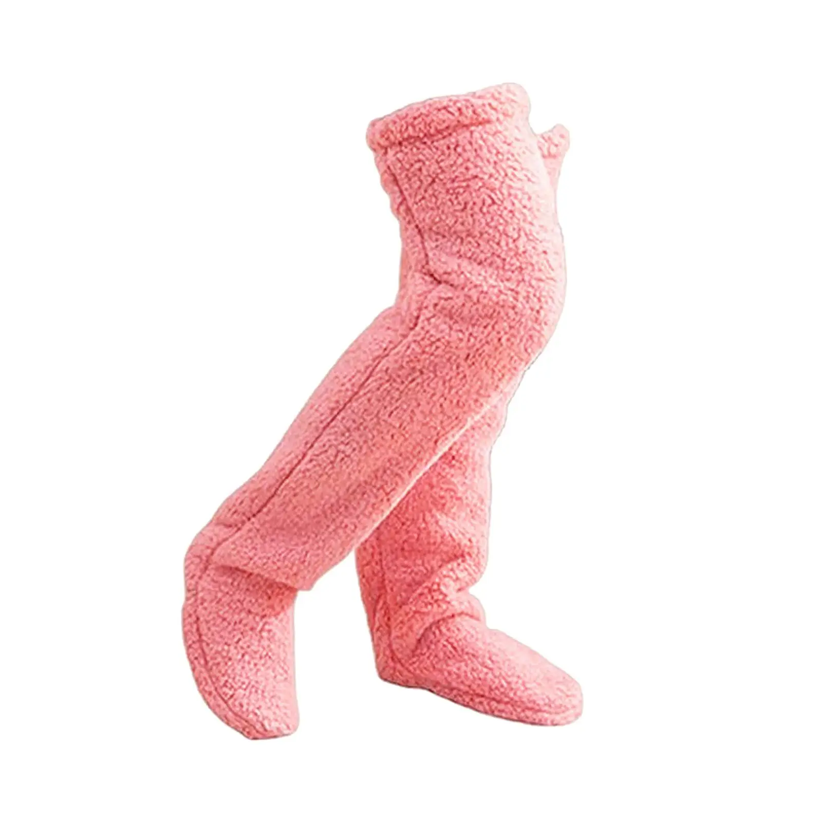 Thigh High Socks for Women Soft Long Tube Stockings Fleece Plush Leg Warmers