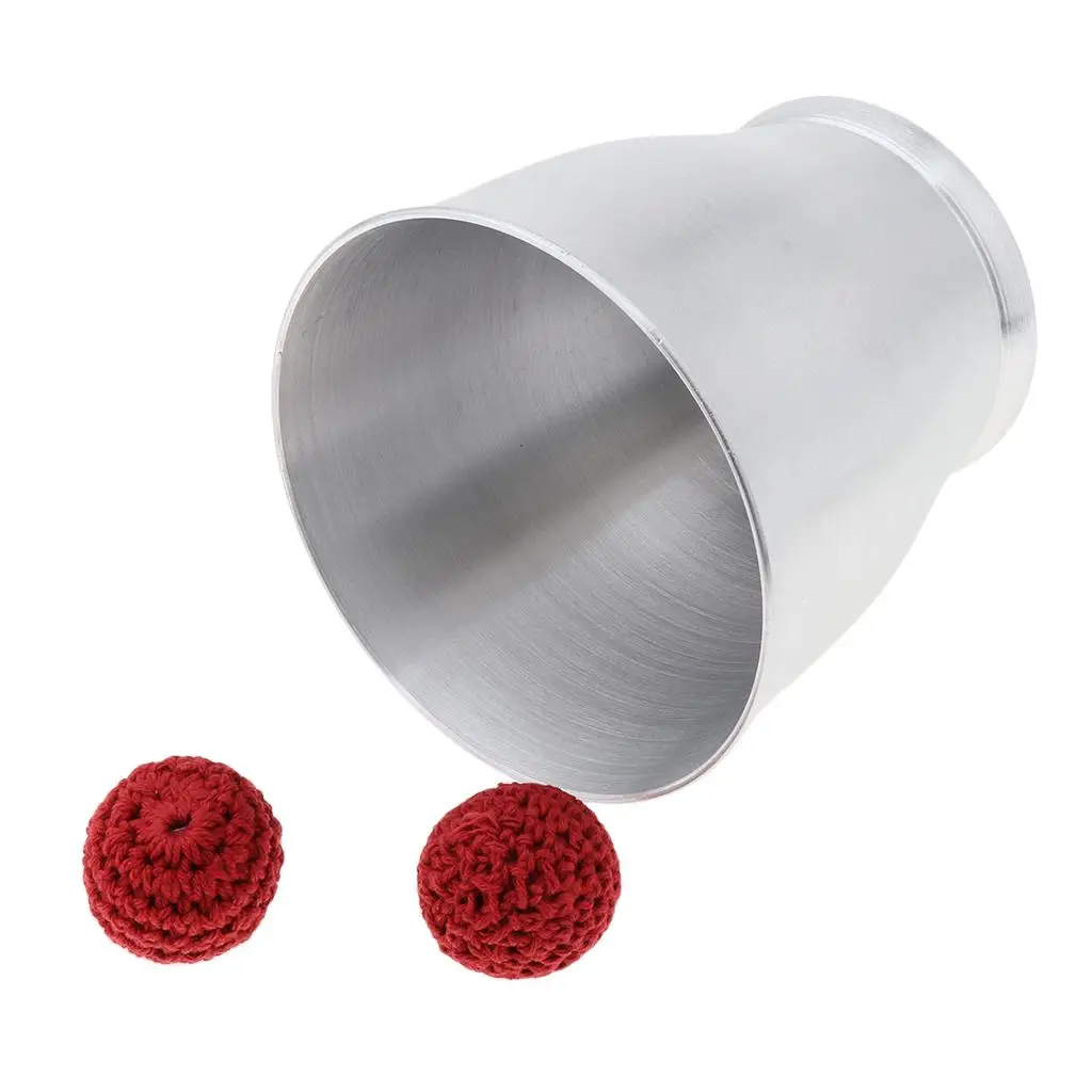 Aluminum Chop Cup -  (Silver,with Magnetism)  Tricks Cup and Balls,  Appear  Perfeormance